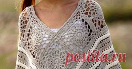 poncho - free pattern  It is a website for handmade creations,with free patterns for croshet and knitting , in many techniques & designs.
