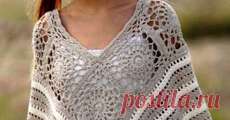 poncho - free pattern  It is a website for handmade creations,with free patterns for croshet and knitting , in many techniques & designs.