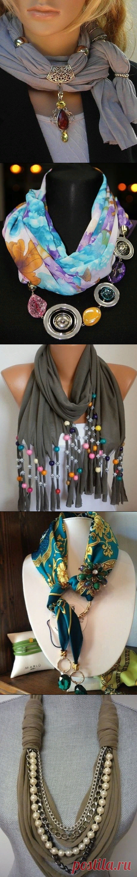 Колье-шарф. Красивый и неповторимый аксессуар своими руками – Журнал Вдохновение Рукодельницы