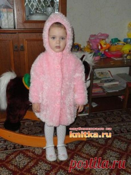 Пальто для девочки из травки, Вязание для детей