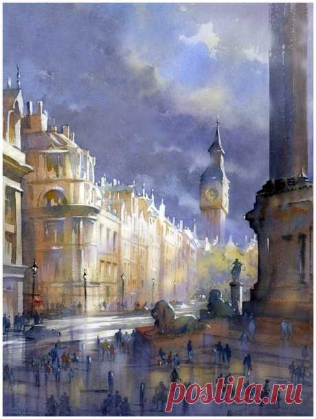 Художник Thomas Schaller. Акварельные пейзажи