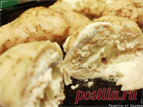 Кулинарный рецепт Куриные рулетики с фетой и балыком с фото
