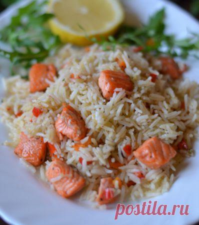 Плов из сёмги.