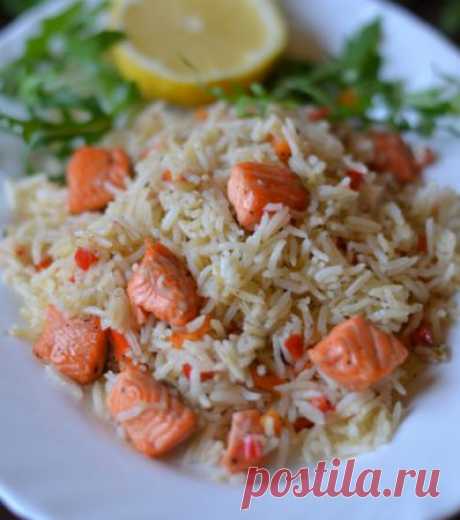Плов из сёмги.