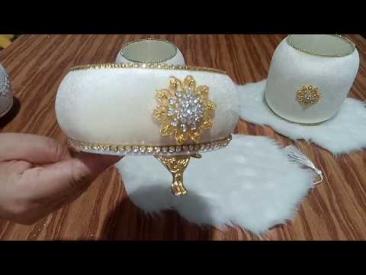 تشكيلة رائعة من طقم منظم للوازم العروس .... Serie de coiffeuse 3pcs (الجزء 2)