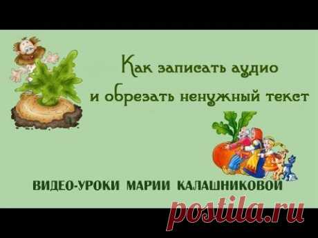 Как записать аудио своим голосом и обрезать ненужный текст - YouTube