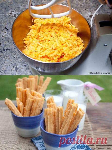 Сырная соломка. Рецепт.