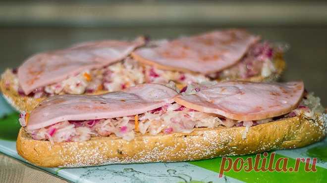 Бутерброды по-русски с квашеной капустой - Простые рецепты Овкусе.ру
