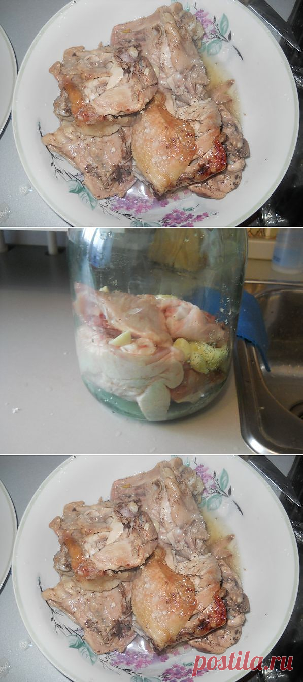Курица в банке (в духовке) - Рецепты с фото. Готовим дома