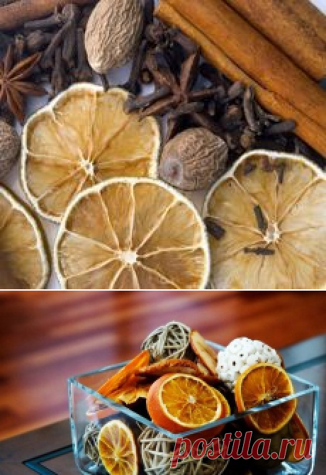 Сушеные апельсины для декора