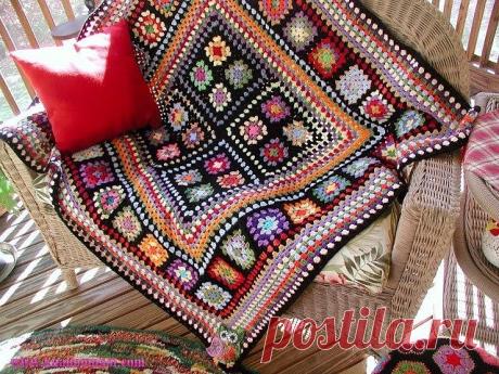 Бабушкин квадрат. Схемы вязания