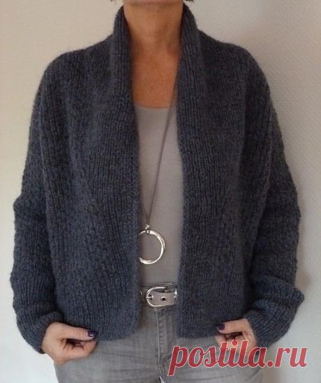 Женский кардиган с шалевым воротником
