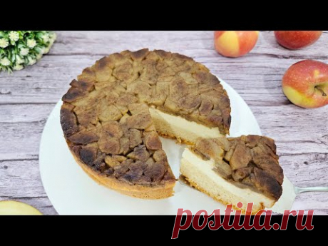 Легкий пирог с ТВОРОГОМ и ЯБЛОКАМИ. Низкокалорийный рецепт