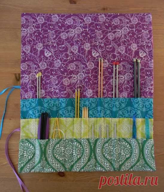 Nesting Sticks: Knitting Needle & Crochet Hook Roll-Up {Tutorial} | sewing