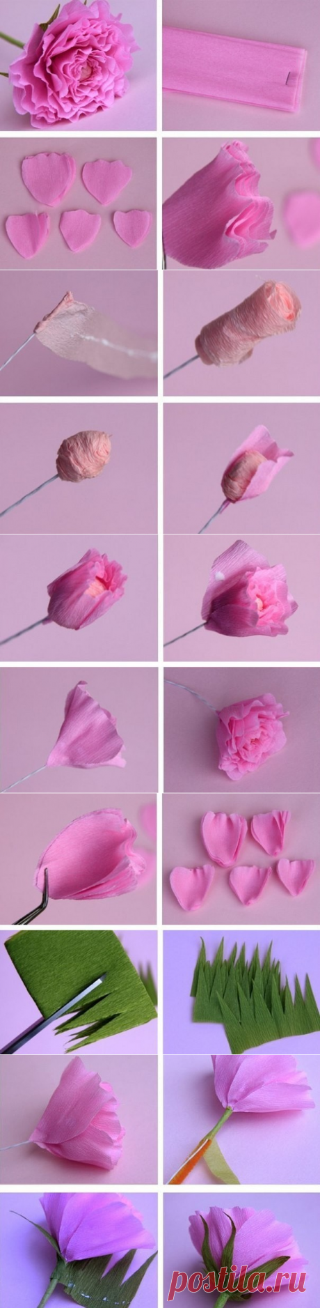 Роза из гофрированной бумаги — Сделай сам, идеи для творчества - DIY Ideas