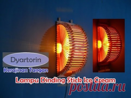 Kreasi Lampu Dinding Dari Stick Ice Cream