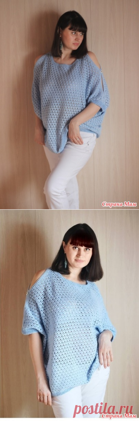 Туника "Незабудка" (крючком) - Вязание - Страна Мам