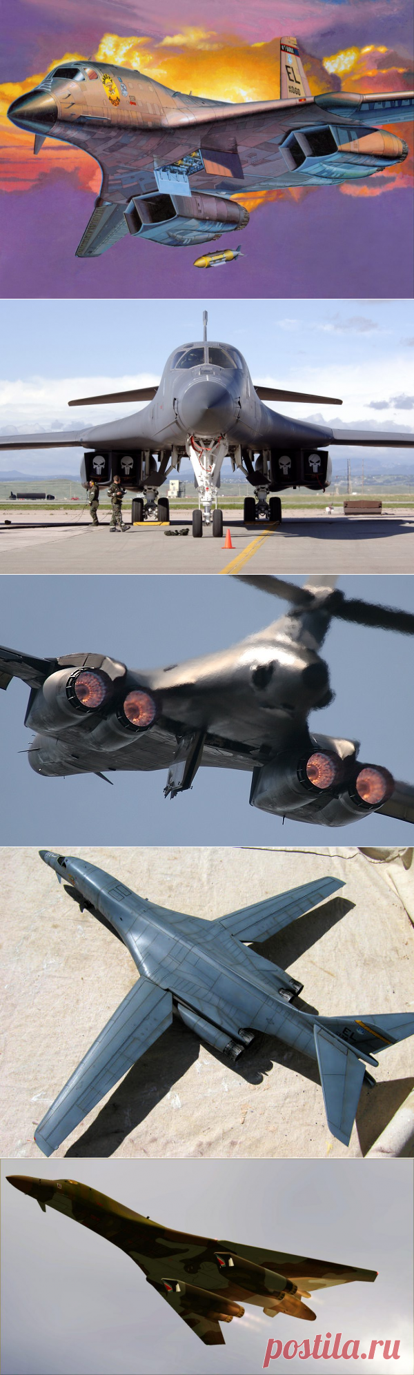 Бомбардировщик США B-1B Lancer, Описание и Технические Характеристики с Фото и Видео
