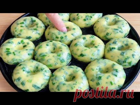 НОВИНКА!Съела бы хоть в 2 часа ночи! Бесподобное блюдо!!!(ЛУКОВЫЙ ЛЕПЁШКИ НА СКОВОРОДКЕ.)