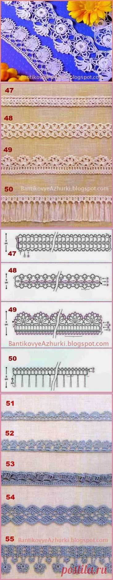 BantikovyeAzhurki.blogspot.com: Кружево и обвязка края крючком (часть 3).