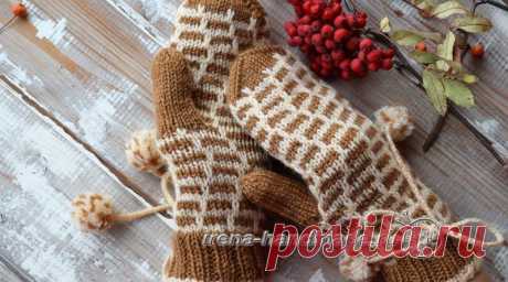 Ленивый жаккард — узор «Циновка» (вязание, схемы и фото) - Irena Handmade