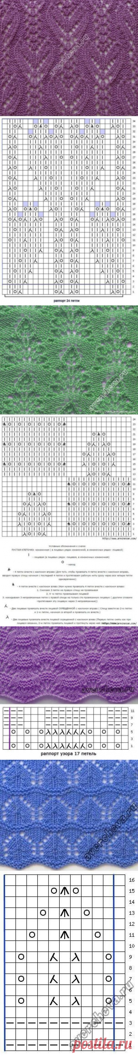 Красивые узоры спицами