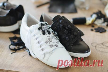 Кожаные кеды с декором (Diy) / Обувь / ВТОРАЯ УЛИЦА