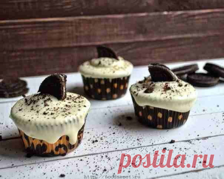 Oreo капкейки с мягким сливочным кремом
