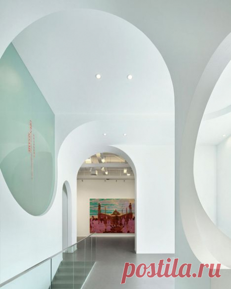 Beijing art gallery by Penda featuring topsy-turvy archways