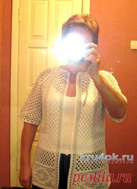 Летний жакет крючком. Работа Любови