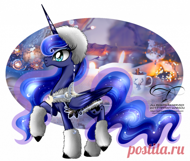 Winter Pony - Princess Luna by tiffanymarsou