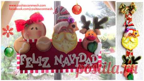 Haz un lindo cartel navideño para la puerta o ventana ~ cositasconmesh