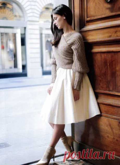 Как связать Женский шраг спицами