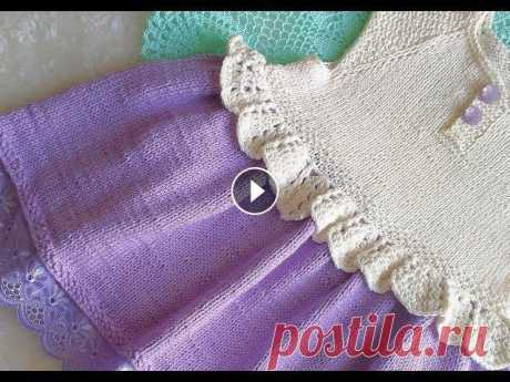 МК .Платье спицами для девочки Мк розового платья. Полное фото в моем ИГ...