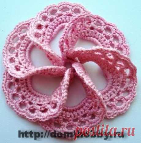 Вязанные цветы