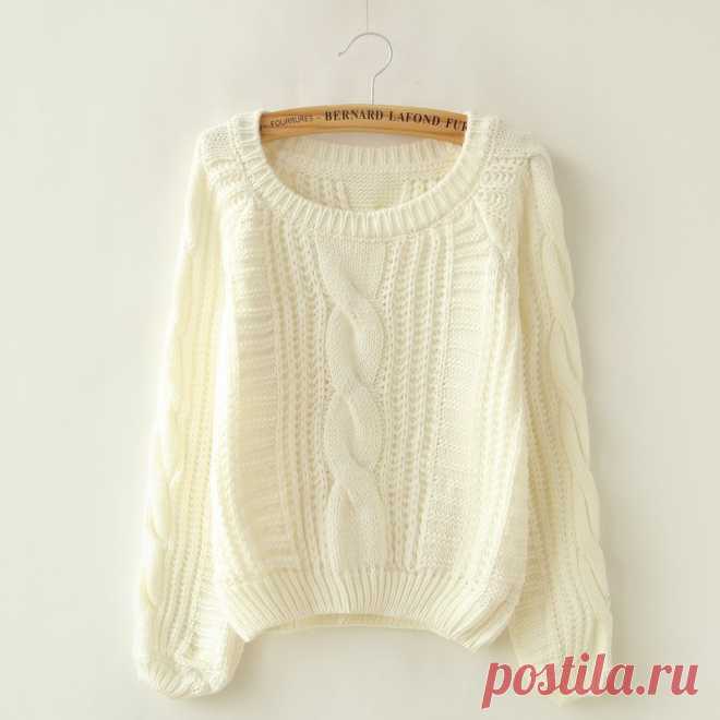 Women-s-Loose-font-b-Sweater-b-font-Lantern-Sleeve-Long-sleeved-Round-Neck-Short-Paragraph.jpg (800×800)