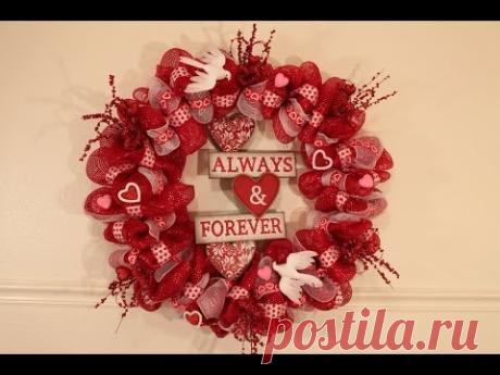 Valentines Day Deco Mesh Wreath Tutorial