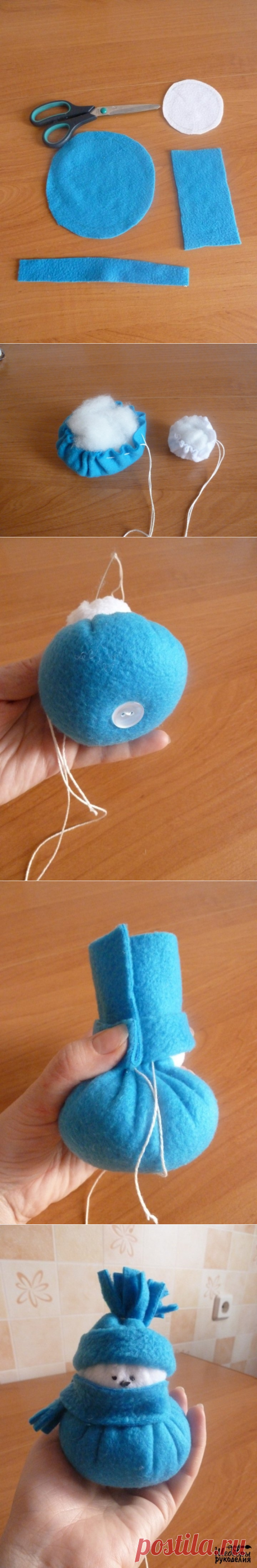 Снеговичок из флиса