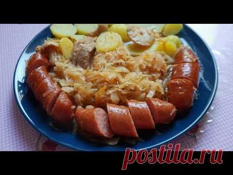 Бигос польский с грибами и квашеной капустой