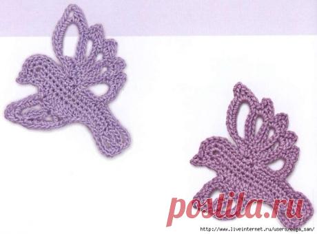 Птички крючком.