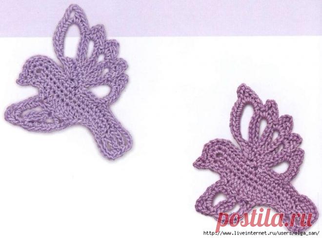 Птички крючком.