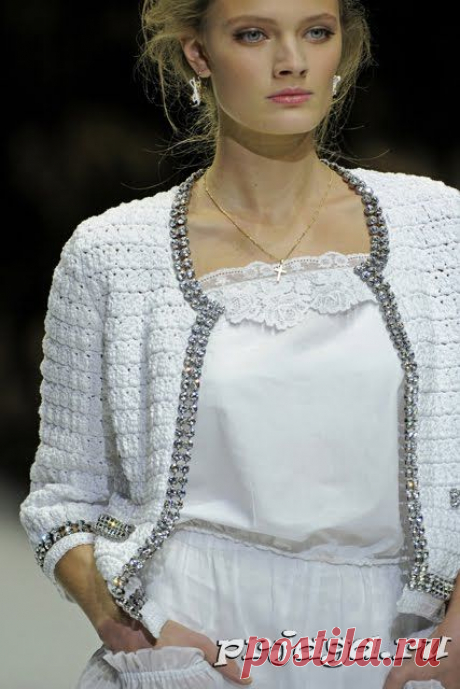Кардиган крючком с стразами в стиле DOLCE &amp; GABBANA