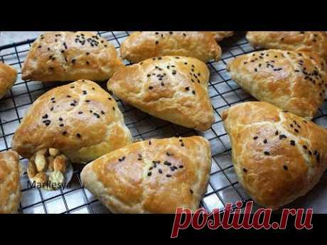 ЛЕНИВАЯ САМСА С КУРИЦЕЙ,быстрое слоистое тесто