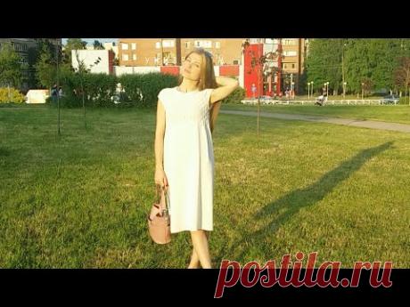 Летнее вязаное платье "Белые ночи"🌠