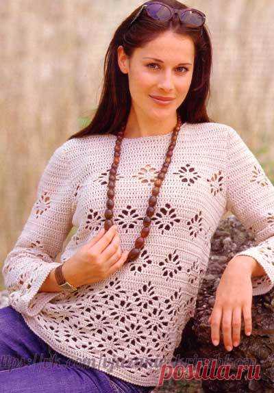 Пуловер крючком