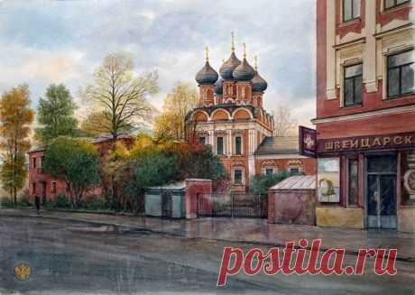 АкварельПейзажное... Художник традиций Назаров И. В. (Балашиха, 1957)... &quot;Русские чтут красоту&quot; - И.С.Тургенев.