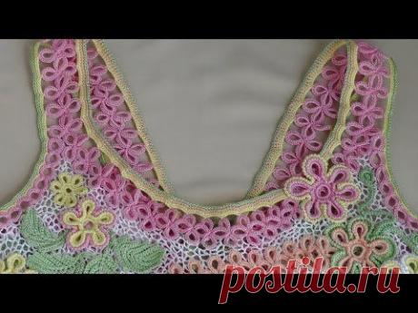 Как связать бретельки для сарафана. Ленточное кружево крючком - Crochet Lace