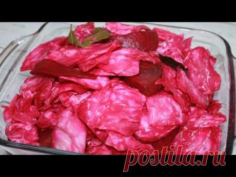 Квашеная Капуста со свеклой. Капуста Пелюстка