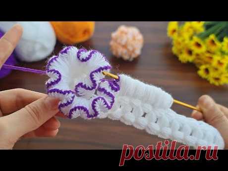 Wow! Beautiful eye-catching crochet facial washcloth, bath loofah / Sell and give as a gift.