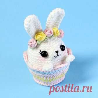 Пасхальный кролик в корзинке крючком | AmiguRoom